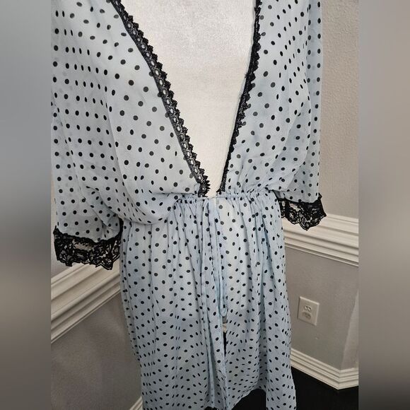 Sheer polka dot Robe 1x NWOT - Picture 3 of 10